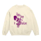 『NG （Niche・Gate）』ニッチゲート-- IN SUZURIのHow Deep Is Your Love(紫)  Crew Neck Sweatshirt