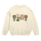 猫のきぬくんのお店のミルちゃん　ローズガーデンツアー Crew Neck Sweatshirt