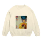 芥 柴太郎。(数式レスポール)の滲みキャスケット。 Crew Neck Sweatshirt