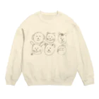 ★いろえんぴつ★のどうぶつたくさん Crew Neck Sweatshirt