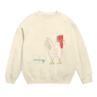 ★いろえんぴつ★のたまごとにわとり Crew Neck Sweatshirt