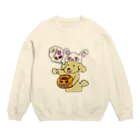 waffleのお菓子をくれなきゃ悪戯するぞ Crew Neck Sweatshirt