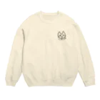 ねこまちランドのゴロニャン猫ラッキィ Crew Neck Sweatshirt