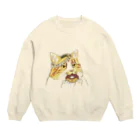 ねこめろんぱんのどーなっつねこ Crew Neck Sweatshirt