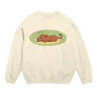 うしちゃんグッズのぐうぐうケイちゃん Crew Neck Sweatshirt