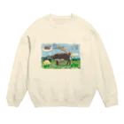 うしちゃんグッズのWe hope… Crew Neck Sweatshirt