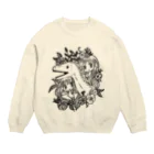 南南 -nannan-のユタラプトルガール Crew Neck Sweatshirt