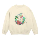 Akissの海に来た喜びを全身で表現した Crew Neck Sweatshirt