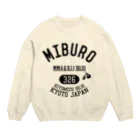 No.326のカレッジロゴ ブラック Crew Neck Sweatshirt