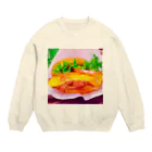 nASHiのハンバーガー Crew Neck Sweatshirt