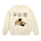 えりおりのＰＵＧ Crew Neck Sweatshirt