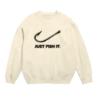 gemgemshopのJUST FISH IT (ナイキ パロディー) Crew Neck Sweatshirt