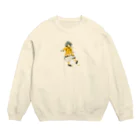 可愛い研究所 SUZURI部の「ひとことブローチ」用スウェット③ Crew Neck Sweatshirt