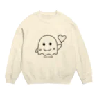 結城浩の《大きなハートを持ったスレッドお化け坊や》 Crew Neck Sweatshirt