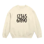 MILKIT DESIGN | ミルクイット デザインのNUMBER Crew Neck Sweatshirt