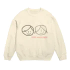 ちえのLOVE &PEACE Crew Neck Sweatshirt