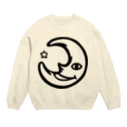 Cɐkeccooのにっこりお月さま Crew Neck Sweatshirt