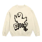 Cɐkeccooのおばけちゃんばぁ!(Boo!ゴースト) Crew Neck Sweatshirt