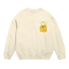 smocanのぽけっとのきつね Crew Neck Sweatshirt