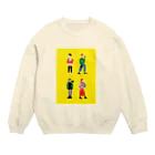 生き方見本市TOKAIの5.長方形黄色全身 Crew Neck Sweatshirt