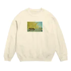 ならきもの歩くねこ Crew Neck Sweatshirt