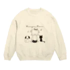 HINO ONLINE SHOP xxxのWan Nyan Miria Sweat（黒柄） Crew Neck Sweatshirt