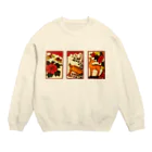 猫飯店の猪鹿蝶 Crew Neck Sweatshirt