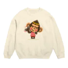 ザ・ワタナバッフルのドングリ頭のチンパンジー”イヤイヤイヤイヤ” Crew Neck Sweatshirt