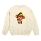 ザ・ワタナバッフルのドングリ頭のチンパンジー”失笑” Crew Neck Sweatshirt