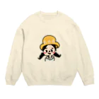 万枚ちゃんのおんなのこ Crew Neck Sweatshirt