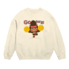 ザ・ワタナバッフルのぽっこりゴリラ"Go for it!：チアリーディング" Crew Neck Sweatshirt