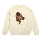 ザ・ワタナバッフルのぽっこりゴリラ"ビックリ" Crew Neck Sweatshirt