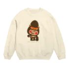 ザ・ワタナバッフルのぽっこりゴリラ"嘲笑" Crew Neck Sweatshirt