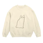 虹色風天丸のねこ Crew Neck Sweatshirt