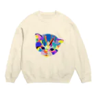 meiroのカラフルな猫 Crew Neck Sweatshirt