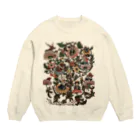 ヤマネコ。の部屋のfloral alchemy Crew Neck Sweatshirt