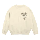 橙色のパーマの少女 Crew Neck Sweatshirt