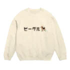 イラストカフェ（ビーグル）のビーグル★カタカナロゴ Crew Neck Sweatshirt