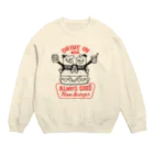 Design For Everydayのビーンズマンとハンバーガー Crew Neck Sweatshirt