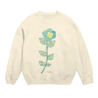  midoriのblueflower Crew Neck Sweatshirt