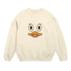 アヒルカフェのよろこんでるアヒル Crew Neck Sweatshirt