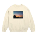 スキー場のゆきの〜夕焼けって、なんか複雑〜 Crew Neck Sweatshirt