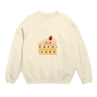 たべもの屋さんのいちごショートケーキちゃん Crew Neck Sweatshirt