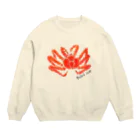 のぐちさきのBoiled crab Crew Neck Sweatshirt