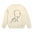 綿華子の横顔線 Crew Neck Sweatshirt