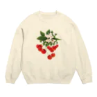 カワウソとフルーツの【forseasons】チェリー Crew Neck Sweatshirt