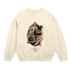 monetのmonet/Beautiful cat clown/美猫道化師 Crew Neck Sweatshirt