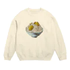 岡ちゃん@奇Tクリエイター｜王道のおもしろ Tシャツ販売中！の栗ご飯（ドット絵） Crew Neck Sweatshirt