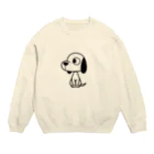 もずくろショップの横向きワンコ Crew Neck Sweatshirt