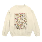 deaikameのにわとり Crew Neck Sweatshirt